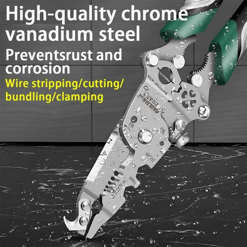 Folding Stylus Screwdriver Wire Stripper - 2025 New Tuvilo Electrical Pliers,Upgraded 20-in-1 Multi-function Electrician's Pliers,for Cutting And Pulling Wires Cable, Cable Cutters with Plier, Crimper