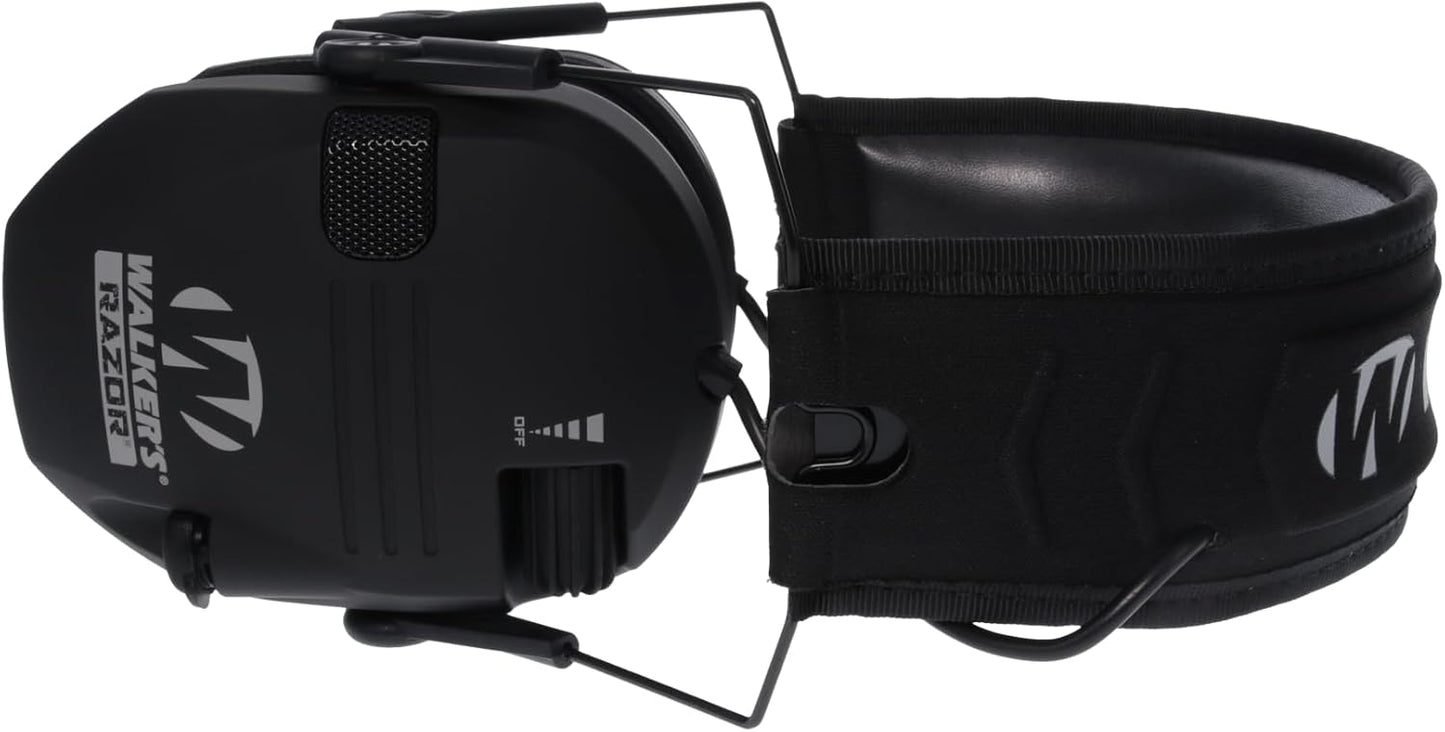 Walker’s Razor Slim Electronic Muff - Noise-Canceling Hearing Protection | Adjustable Fit
