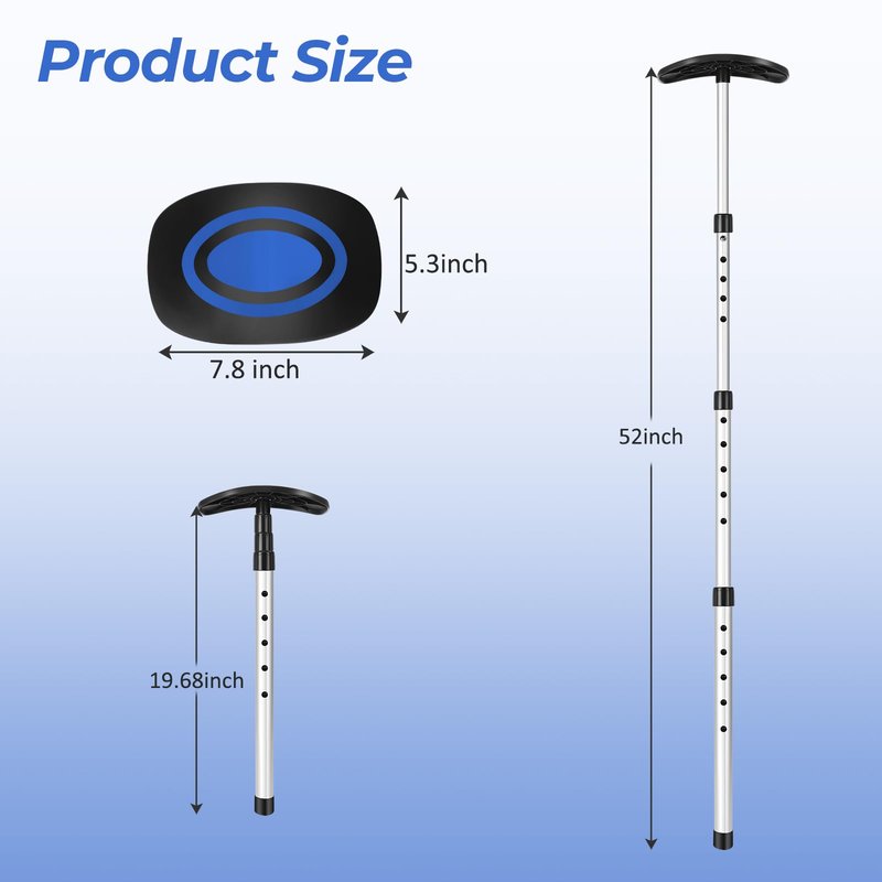 MultiOutools Golf Travel Bag Support Rod, Sturdy Aluminum Alloy Pole with ABS Cover Protector Golf Support System to Protect Club from Impacts, Blue