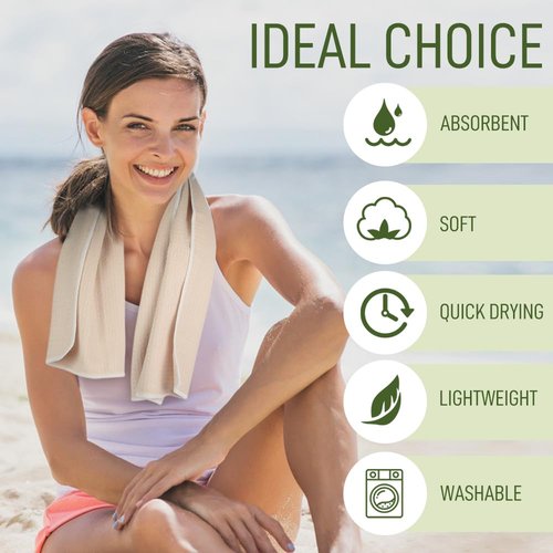 SUNLAND Microfiber Sports Workout Towel Fast Drying Fitness Sweat Towels for Men Women Lightweight Multi-Purpose Gym Exercise Towels 3 Pack 16Inch x 32Inch