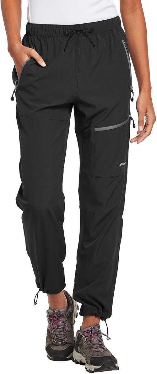 Baleaf Women's Hiking Pants - Quick Dry Lightweight Water-Resistant Cargo Pants | All Seasons, Elastic Waist