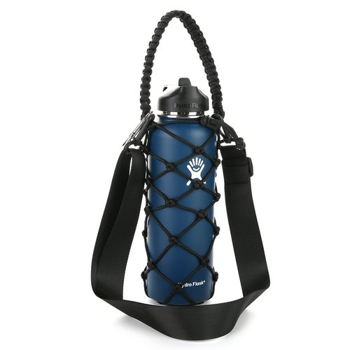 koshine Water Bottle Carrier Wine Cup Holder for Sports Bottle Water Flask 17-25oz 32oz-40oz Black (32oz-40oz, Pack of 2)