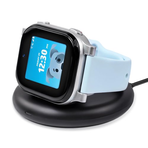 Compatible with AT&T Amigo Jr Watch Charger, Foldable Magnetic Charger Stand Dock with 3.12ft Type-C to Type-C Cable (Black-2)