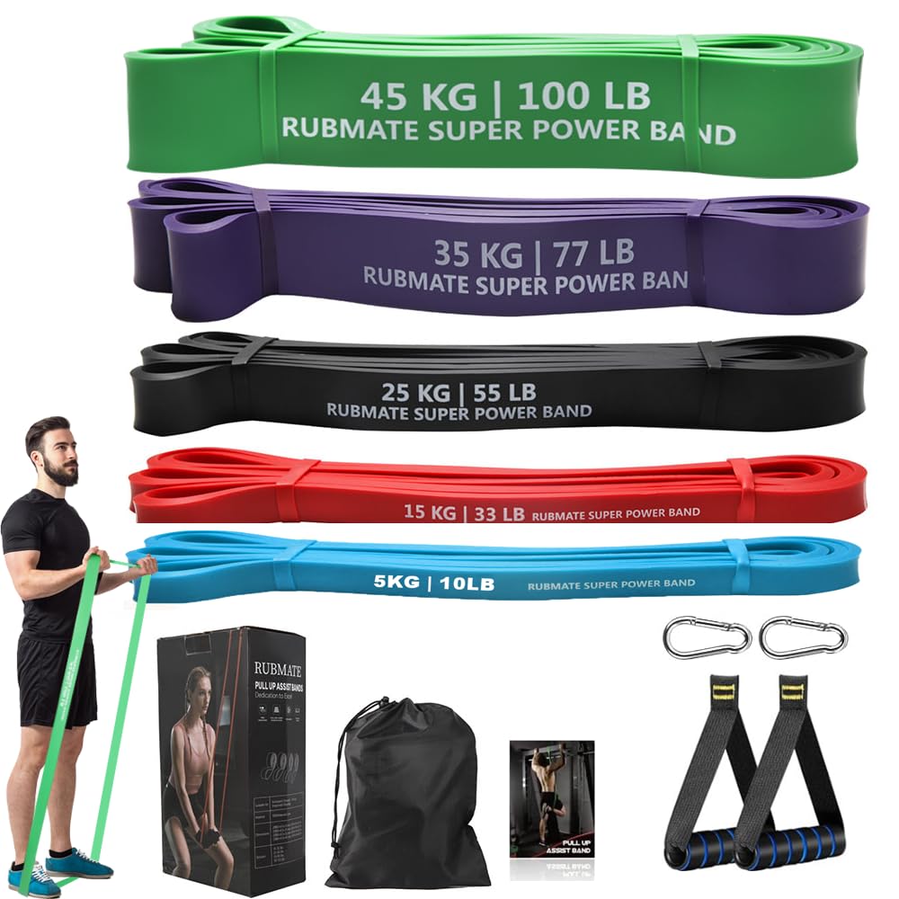 Resistance Bands, Pull Up Assist Band, Natural Latex Rubber for Workout Body Stretch Powerlifting Band Fitness Sport Training for Home Gym
