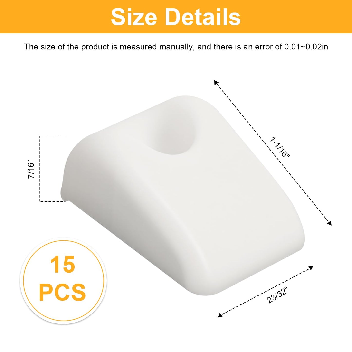 15 Pcs Plastic Cabinet Drawer Bumpers, Drawers Slide Spacers, Hardware Furniture Drawer Slide Bumper for Roll Out Shelves, Pull Out Shelf for Pantry, Cabinets Sliding Door Hardware