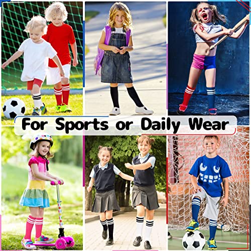 Toddler Soccer Socks for Kids - Youth Baseball & Softball - 3-6 Years - Rose White
