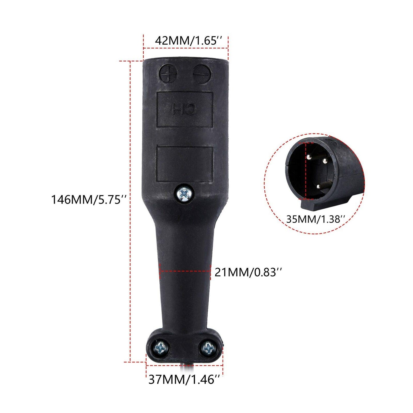 ScaAuto Club Car DS Precedent Golf Cart Plug 48 Volt 3 Pin Round Plug Chargers Handle Connector Accessories for Club Car DS Precedent Golf Carts 1995 Up