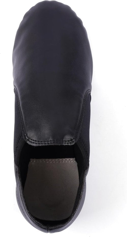 Linodes Unisex Jazz Shoes - Slip-On PU Leather Dance Footwear for Men & Women