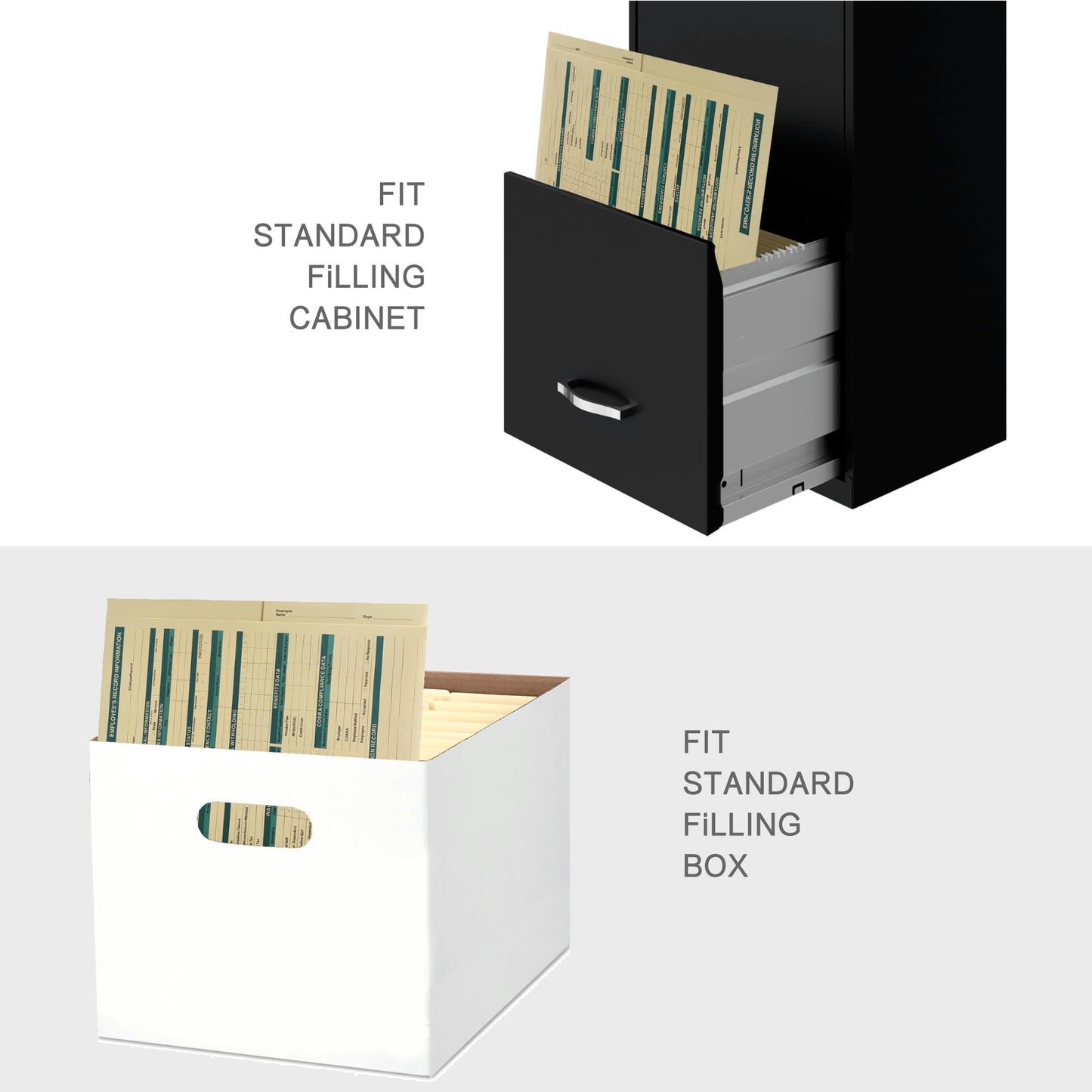 YvnShine Confidential Employee Folders with Internal Pocket, High Capacity HR Folders for Personnel Records, Durable HR Filing System for Office Organization, 25-Pack (Manila)