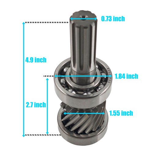 SPJIUQI 101923701 1019237-01 103582801 Golf Cart Rear Axle Input Shaft 10-Tooth for Club Car Precedent DS 2004-UP