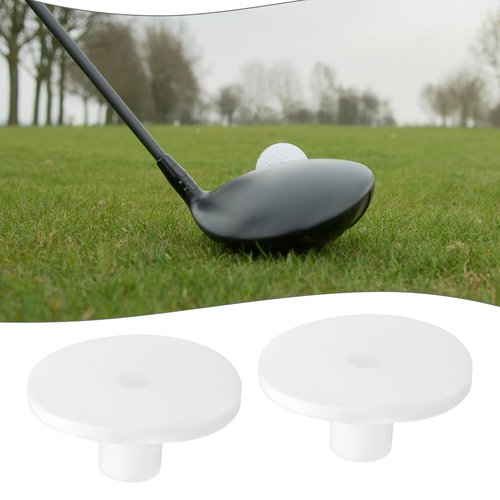 eMagTech 4pcs 25mm Rubber Driving Range Golf Tee Adjustable Height Tee Compatible with Standard Wooden Bamboo Plastic Golf Balls (White)