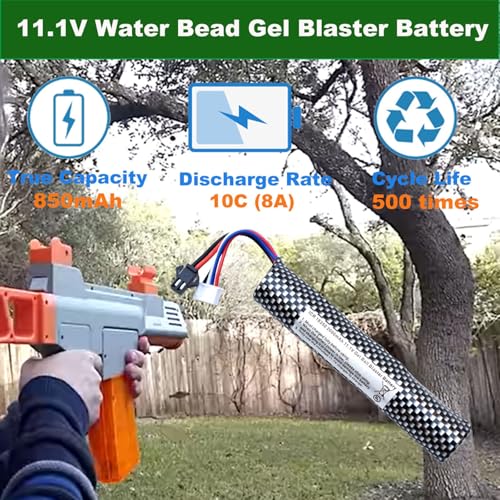 11.1V 2000mAh Gel Blaster Battery with Charger & Connector