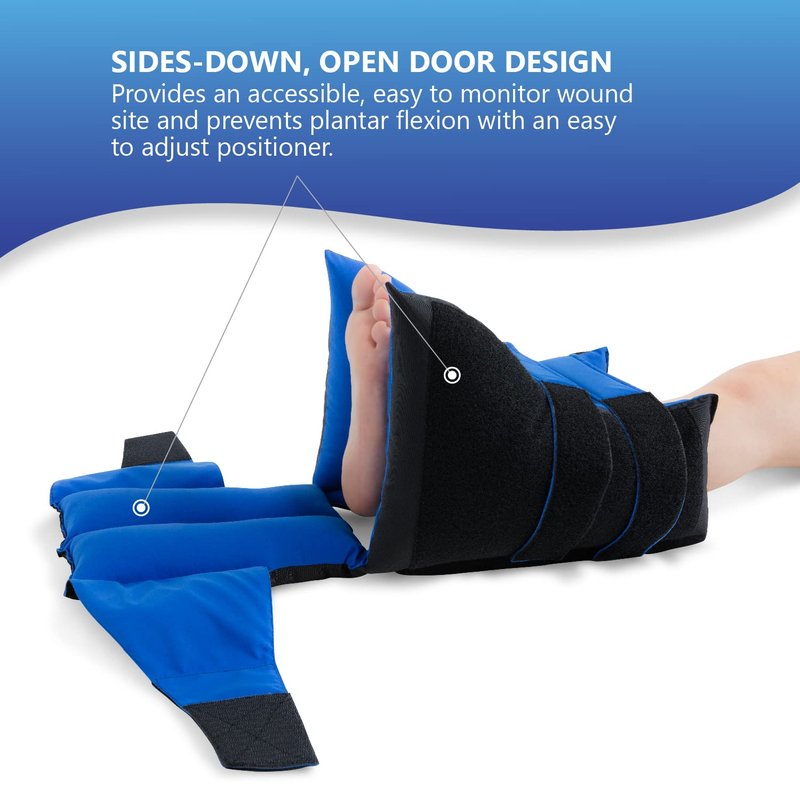 NYOrtho ZERO-G Heel Cloud with Wedge – Universal Fit Suspension Boot for Pressure Sores – Offloading Heel Protector with Foot Drop Prevention, Cooling Lining, Water-Resistant Cushion – Made in USA