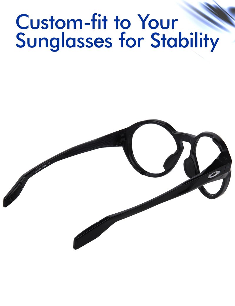 SAUCER Replacement Nose Pieces Pads for Oakley Forager OO9421 Sunglasses - Standard Black + Asian Fit Black
