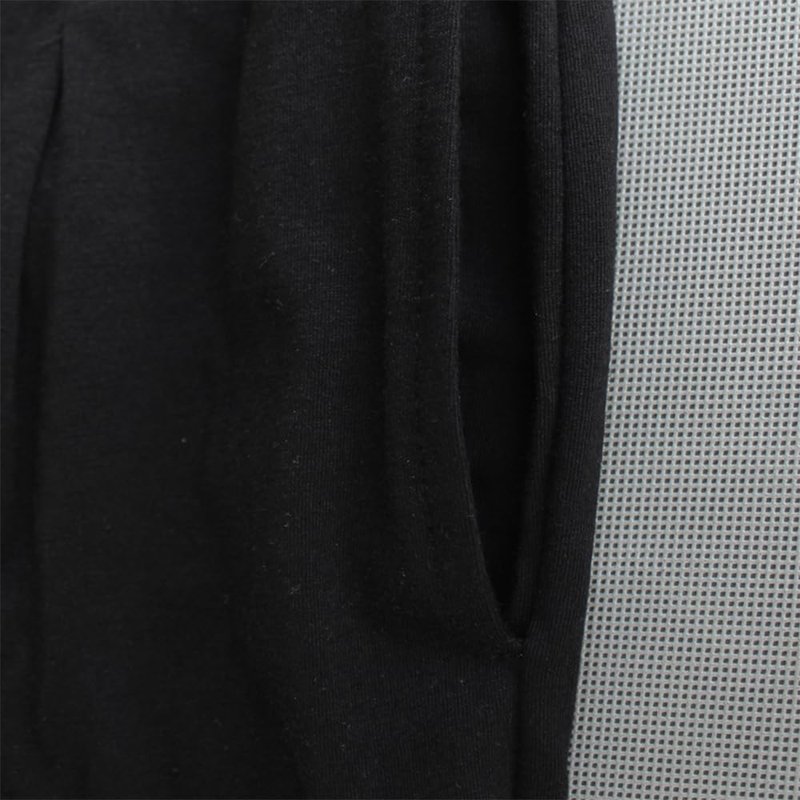 Muscle Alive Men's Baggy Sweatpants Athletic Gym Pants Bodybuilding Fitness Sports Trousers Loose Fit Joggers with Pockets Black Color Size L