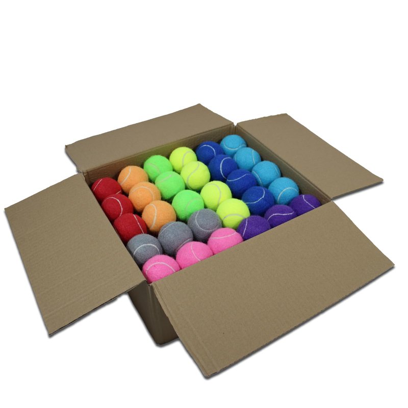 ZHUOKECE Tennis Balls, 90 Pack Training Tennis Balls Practice Balls, Pet Dog Playing Balls, fit for Beginner Training Ball (Multi-Color)