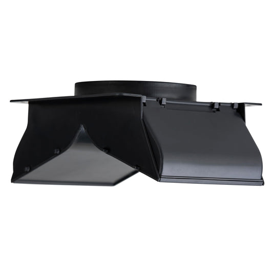 No-Pest Vent, 4 Inch Soffit Vent Cover, Great for Bathroom or Dryer Vents, Patented Dual Door Design Prevents Birds and Back Drafts, Highest Efficiency Soffit Exhaust Vents on the Market (Onyx Black)