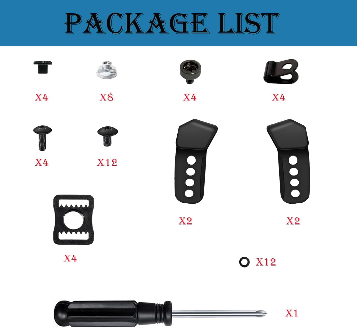 Skiennix Universal Hockey Helmet Repair Kit - Replacement Parts for Face Mask Cage | Includes J Clips & Bolts