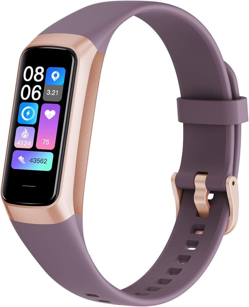 BSLIZHEN Fitness Tracker with 24/7 Blood Oxygen Heart Rate and Sleep Monitor,IP68 Waterproof,1.10''AMOLED Touch Color Screen,Step Counter Health Activity Trackers for Women Men (Bordeaux)