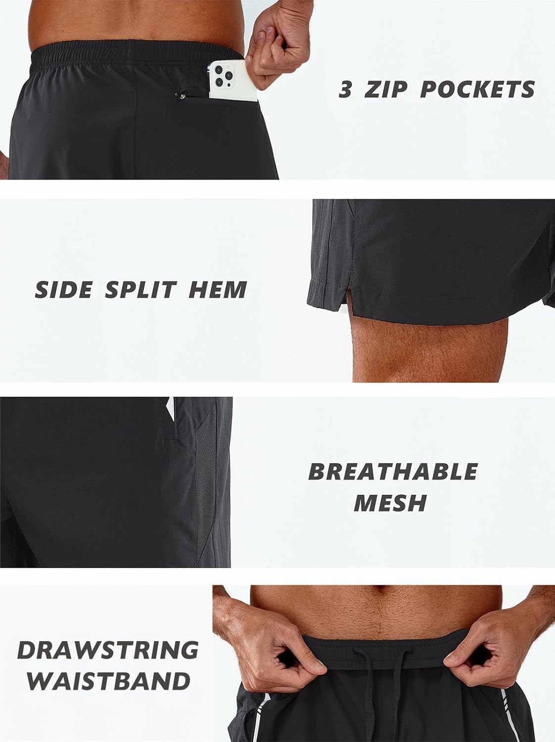 NORTHYARD Men's Athletic Running Shorts - Quick Dry Workout Gym Shorts | 5"/7"/9" Sizes