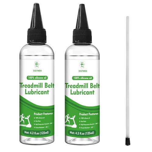 EIGTWEN Treadmill Lubricant - 100% Silicone Oil for High-Temperature Stability | 2 x 125ml Bottles