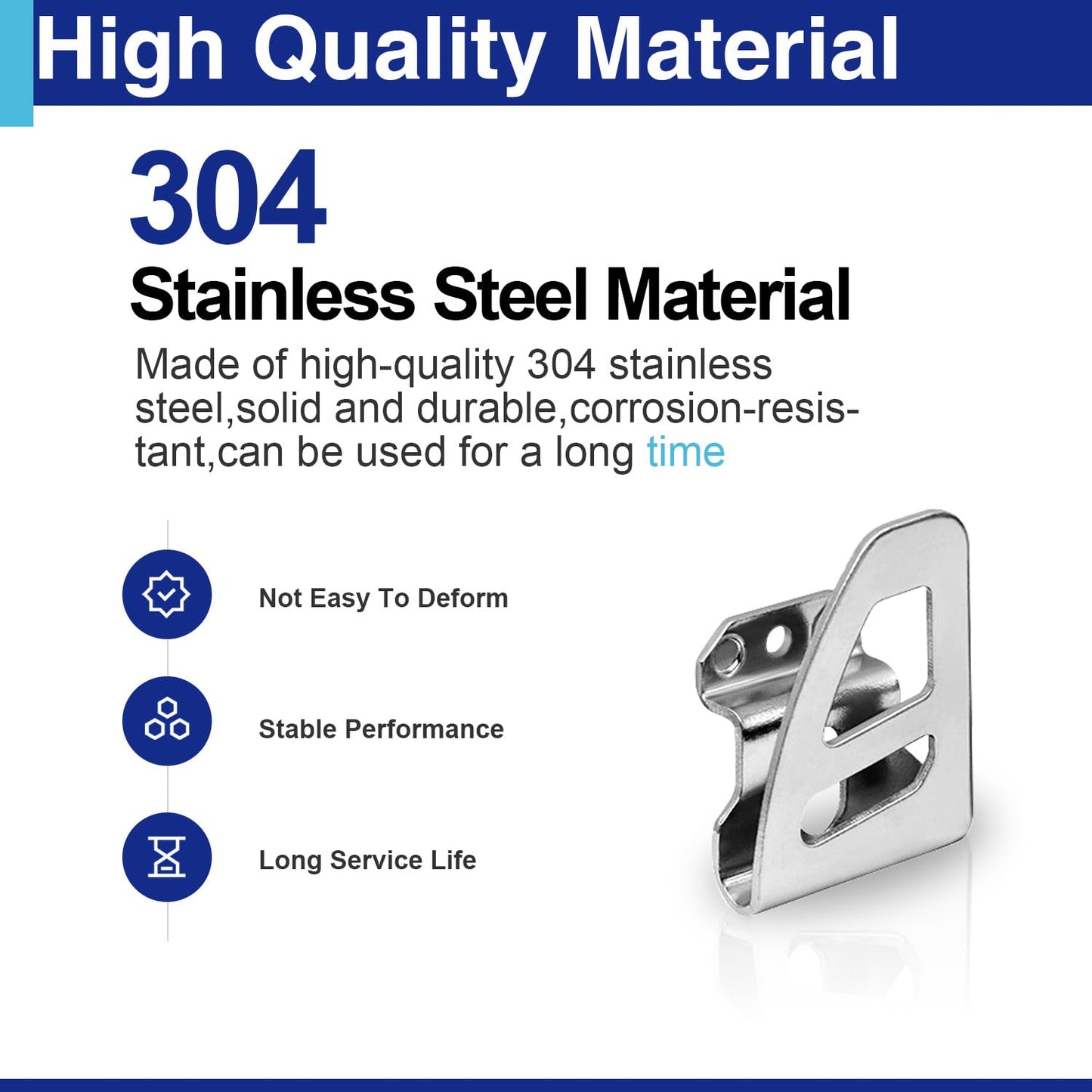 Belt Clip for Milwaukee, 10pcs 304 Stainless Steel Drill Tool Clips Hook Kit with Screws for Milwaukee 2604-20, 2604-22, 2604-22CT, 2797-22