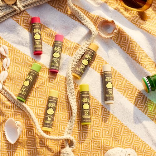 SPF 30 Sunscreen Lip Balm with Aloe and Vitamin E - Pomegranate, 0.15 oz