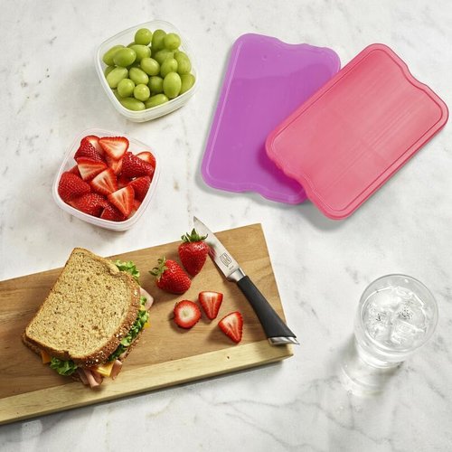 Cool Coolers by Fit & Fresh | 4 Pack XL Slim Ice Packs - Quick Freeze, Space-Saving Design for Lunch Boxes