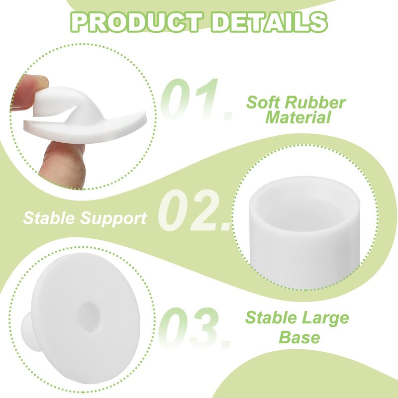 PATIKIL Rubber Golf Tee, 8 Pack 1.4 Inch Golf Practice Tees Training Driving Range Tee Stable Golf Ball Holder for Outdoor Indoor Hitting Mat Golf Mat, White