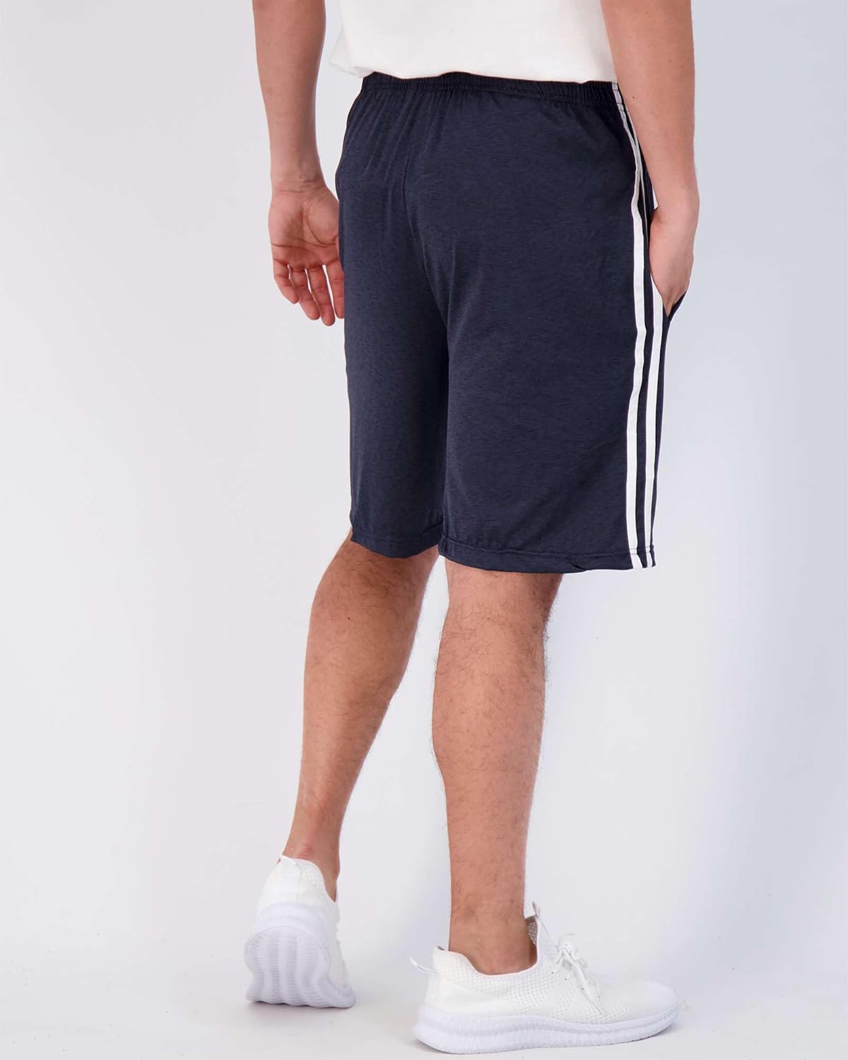 Real Essentials Men's Dry-Fit Shorts - 9" Athletic Gym & Workout Shorts with Pockets | Casual & Basketball