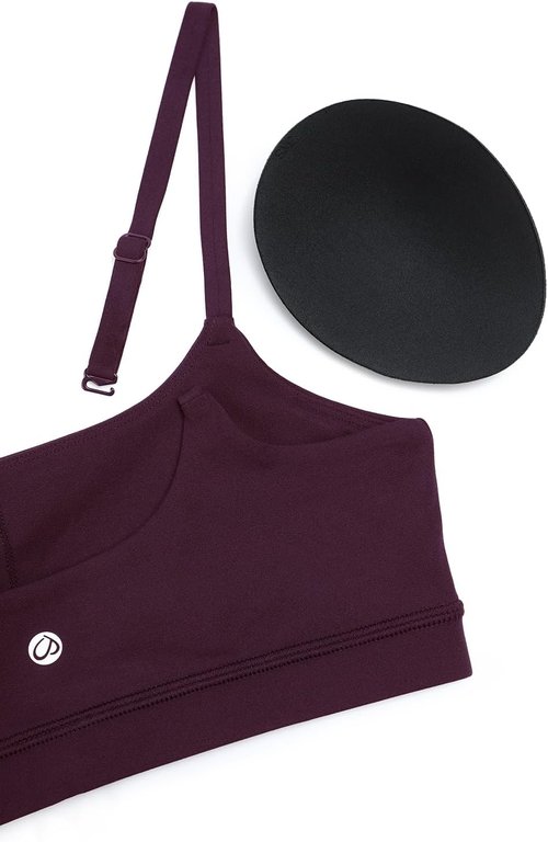 CRZ YOGA Sports Bras for Women - Butterluxe Adjustable Spaghetti Strap Wireless Crop Top