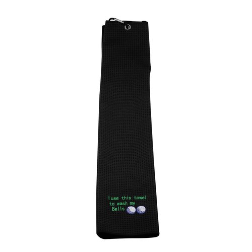 JXGZSO Golf Towel Embroidered Golf Towel Gift I Use This Towel to Wash My Balls Embroidered Golf Towel with Clip