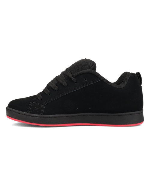 DC womens Court Graffik Skate Shoe, Black/Hot Pink, 9.5 US