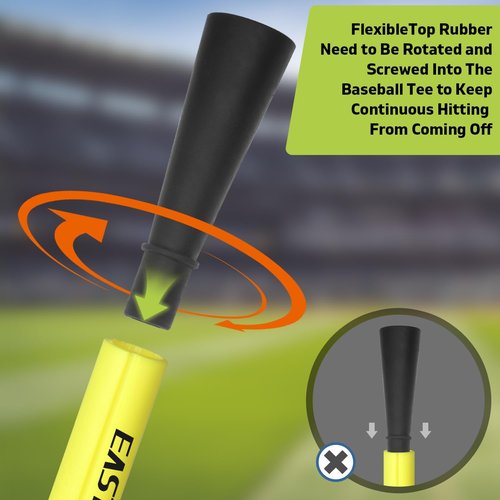 Eastgoing Baseball Tee - Adjustable 19"-32" Height Telescopic Molded Rubber Batting Tee for Kids