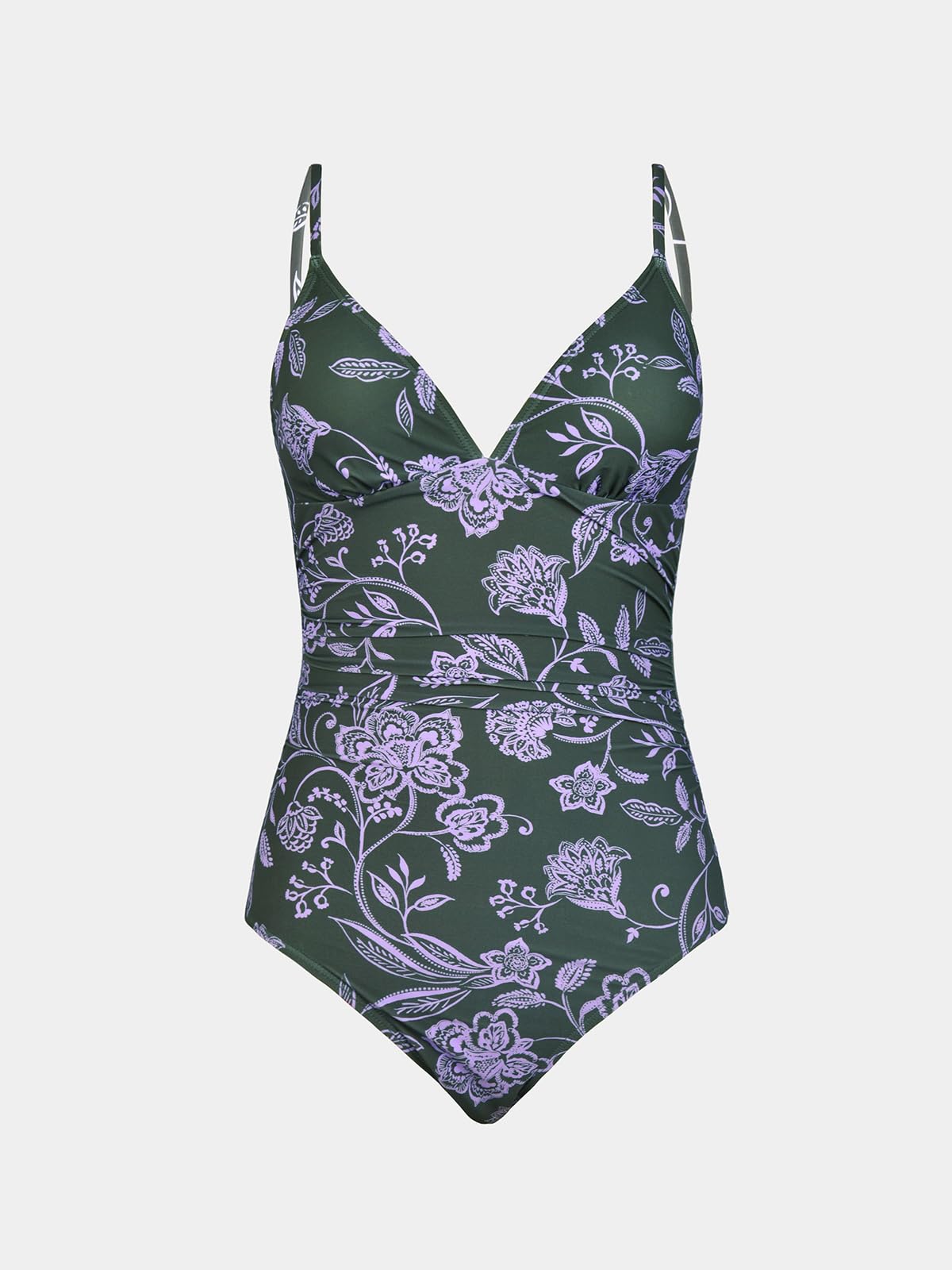 CUPSHE Women's One Piece Swimsuit Tummy Control Bathing Suit V Neck Sculpting Swimwear M