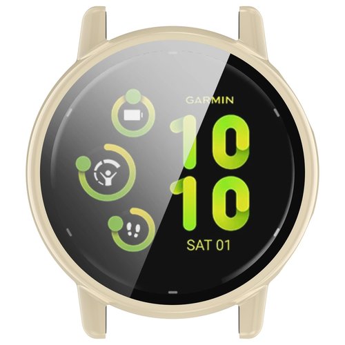 Screen Protector Compatible with Garmin Vivoactive 5 Case 42mm Scratched Full Protection (Black+Nave Blue+Beige)