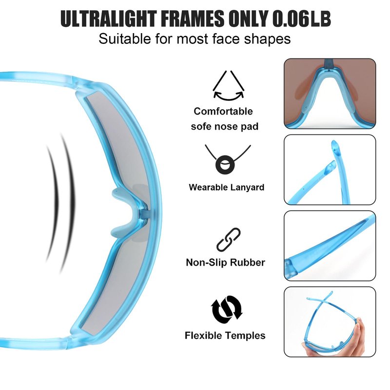 Karsaer Vision Men Women Sports Sunglasses Cycling Glasses Baseball Sunglasses for Youth Kids Teens Boys Girls