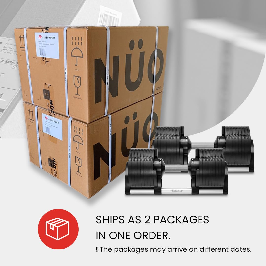 Nuobell 580 Adjustable Dumbbells, 5-80 lb, Set of 2 Free Weights
