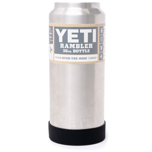 Silicone Boot Sleeve Low Profile for Yeti Rambler Bottles and Cups (Black, 36oz Heavy Duty)