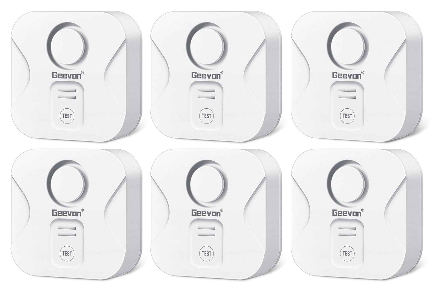 Geevon 4 Pack Water Leak Detectors for Home, 100dB Loud Water Alarm Sensor Leak Detection with Drip Alert for Basements, Laundry Rooms, Kitchen, IP56 Waterproof(Battery Included)