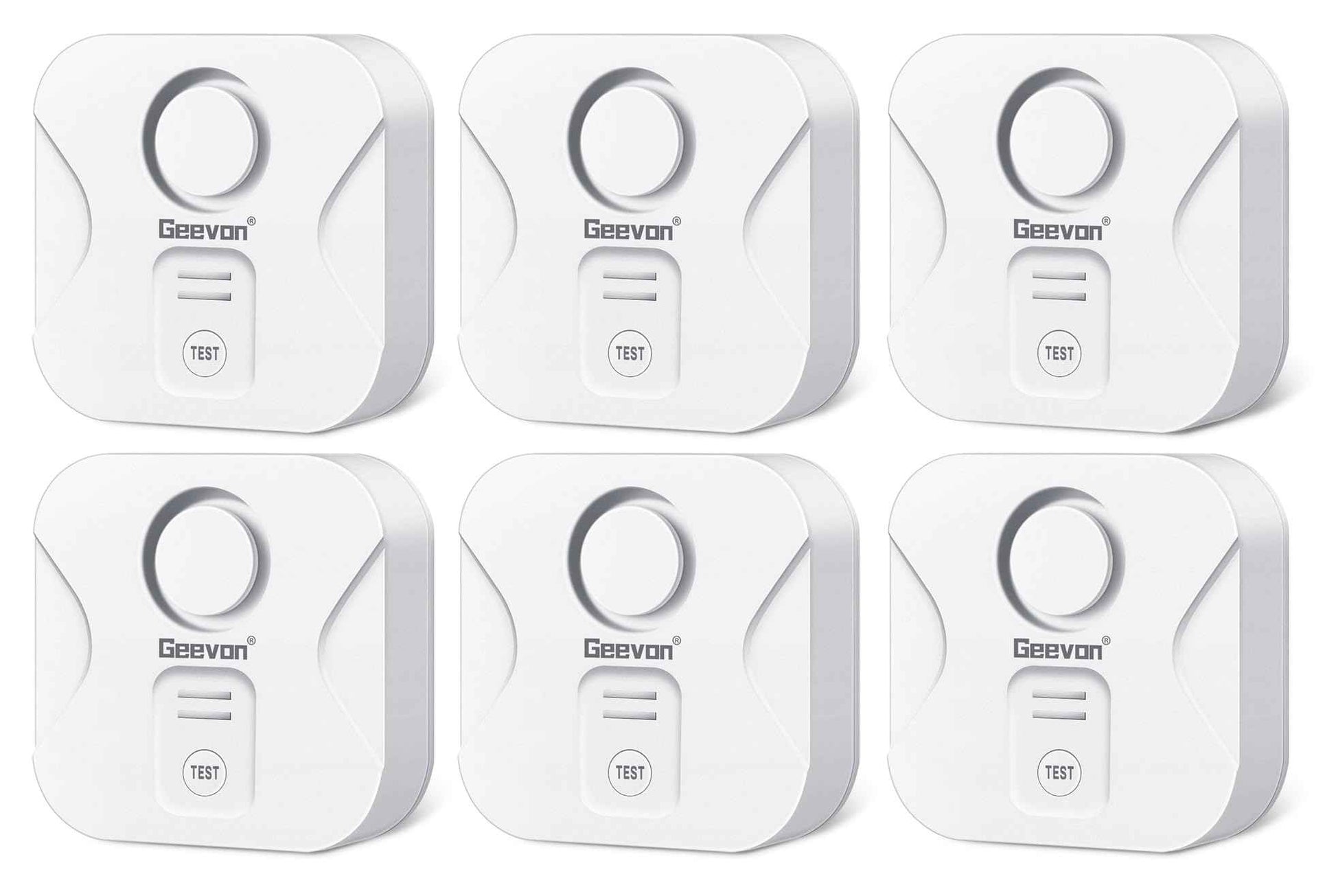 Geevon 4 Pack Water Leak Detectors for Home, 100dB Loud Water Alarm Sensor Leak Detection with Drip Alert for Basements, Laundry Rooms, Kitchen, IP56 Waterproof(Battery Included)