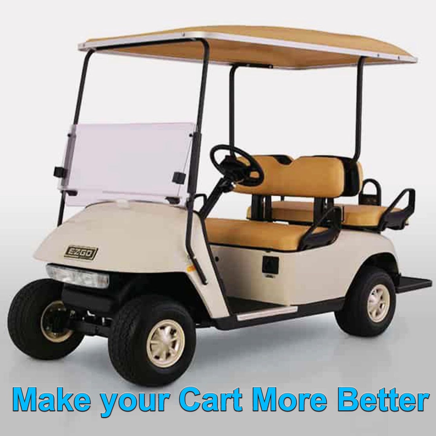 EZGO TXT Front Emblem, Golf Cart Replacement Decal, EZGO Name Plate and Fornt Badge, TXT Golf Cart Accessories, OEM#: 71037G01, 9.25" X 2.7"