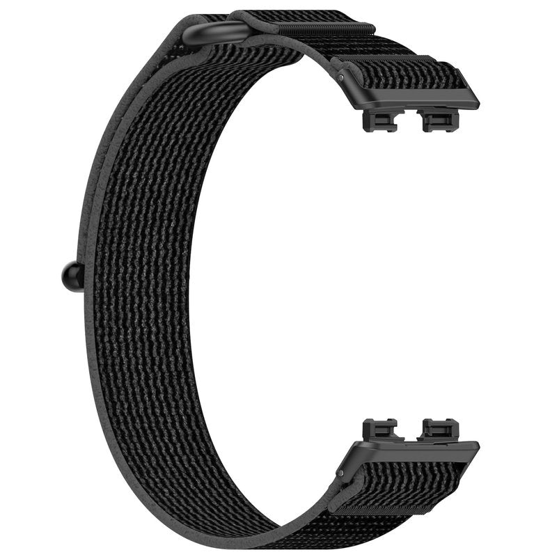 MOTONG Compatible with Huawei Band 10 Replacement Strap - Repalcement Nylon Wrist Strap Compatible with Huawei Band 10/9/8(Black + Grey)