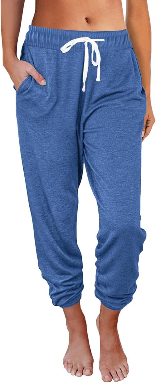 AUTOMET High-Waisted Sweatpants - Comfortable Lounge Pants with Pockets for Yoga & Travel | Fall, Winter, Spring