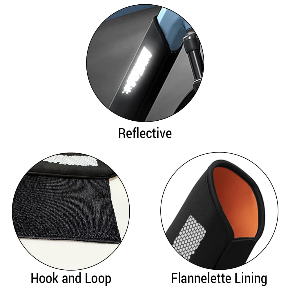 Lixada E-Bike Protective Cover Neoprene for Frame Battery with Zipper Design, Electric Bikes Battery Cover Waterproof Dustproof Reflective Universal, 21.3x17.7''