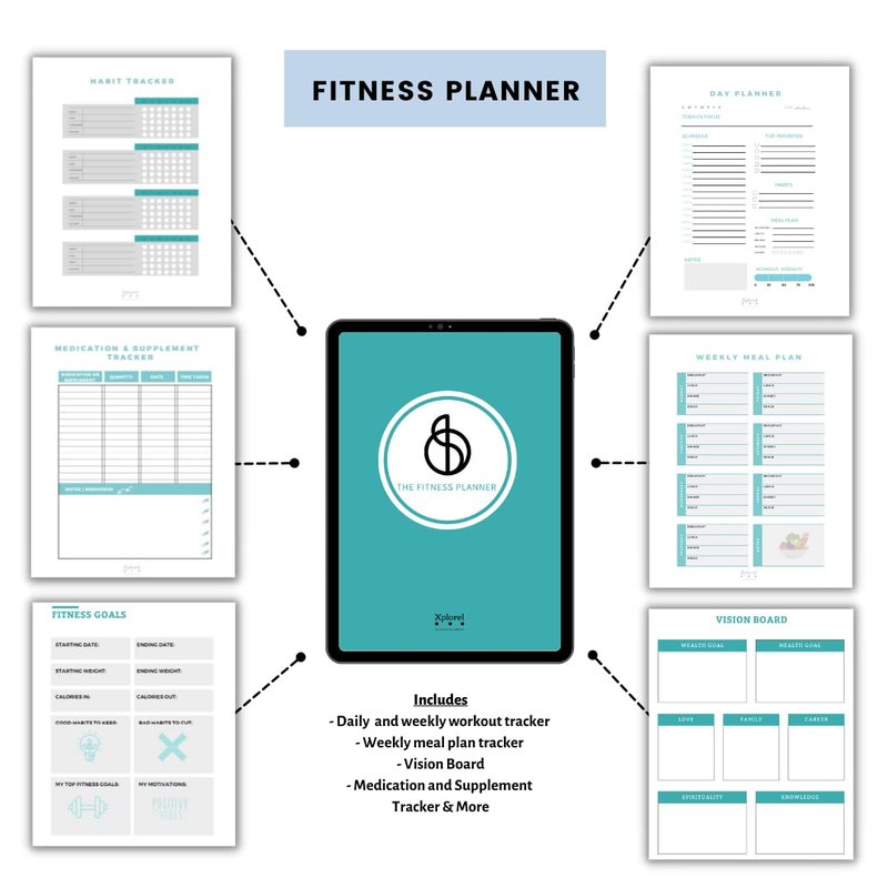 Xplorel Resistance Bands w/Carrying Bag, Workout Book & Fitness Planner for Working Out-Heavy Duty Strength Training Bands Set w/ 5 Resistance Levels-Stretch Bands for Physical Therapy (Gray)