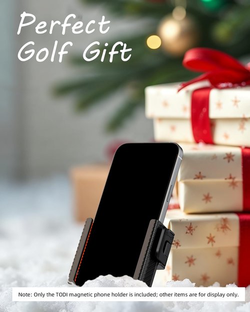 TODI Magnetic Golf Cart Phone Holder Mount, 360° Rotation Golf Cart Accessories for Men Golfers, Universal Phone Clamp, Golf Gifts for Men Dad Him, EZGO Club Car Yamaha