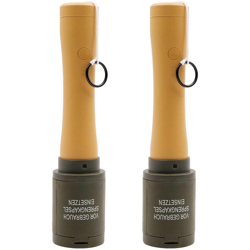 Disratw M24 CS Grenade Toys 2PCS Airsoft Grenades Plastic Toy-Hand Grenades Tactical Pull Ring Grenade Toys CS Battle Game Role Play Model Prop for Age 14+ (Green)