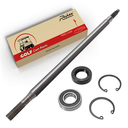 Roykaw Golf Cart Driver Side Rear Spline Axle Shaft Kit Replacement for EZGO RXV 2008-up Electric Golf Cart, Includes Bearing, Oil Seal, Snap Ring, OEM# 620337, 614208