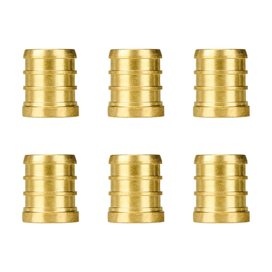 SUNGATOR Pex Fittings 3/4 Inch, 6-Pack 3/4" Pex Plug End Cap, No Lead Brass, NSF, UPC Certified